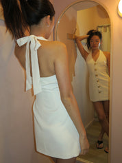 Irida Vest Dress in Ivory