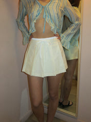 Naya Pleated Skort in Ivory