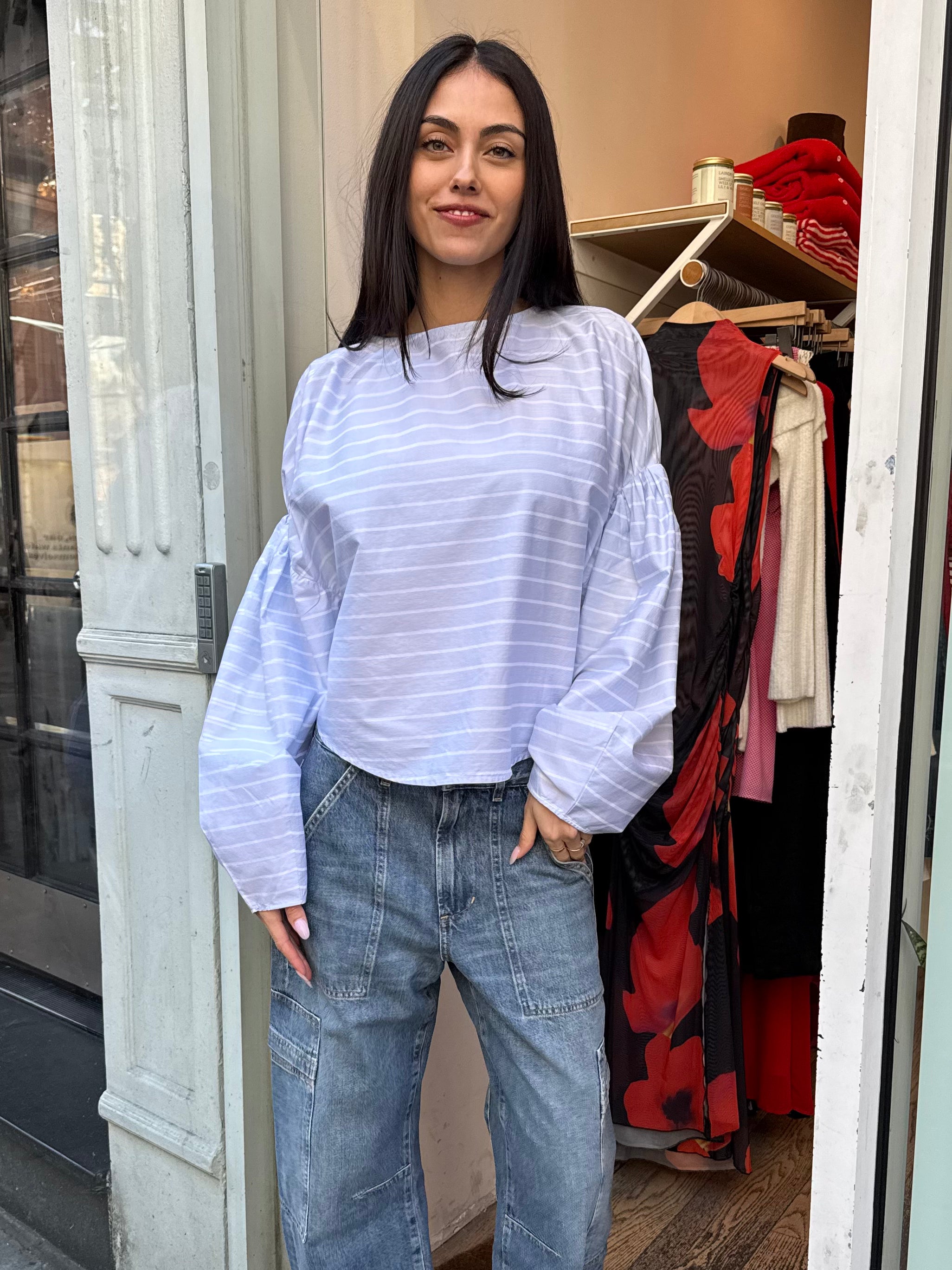 Anika Top in Rhodes Stripe – Isalis