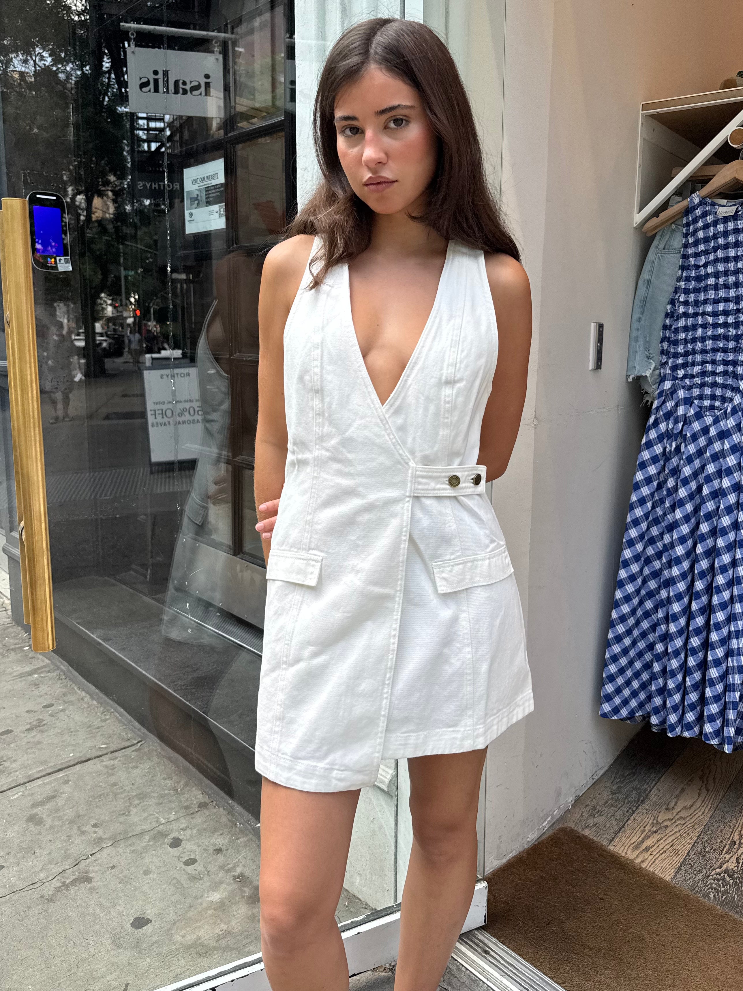 Micah Mini Dress in Ivory