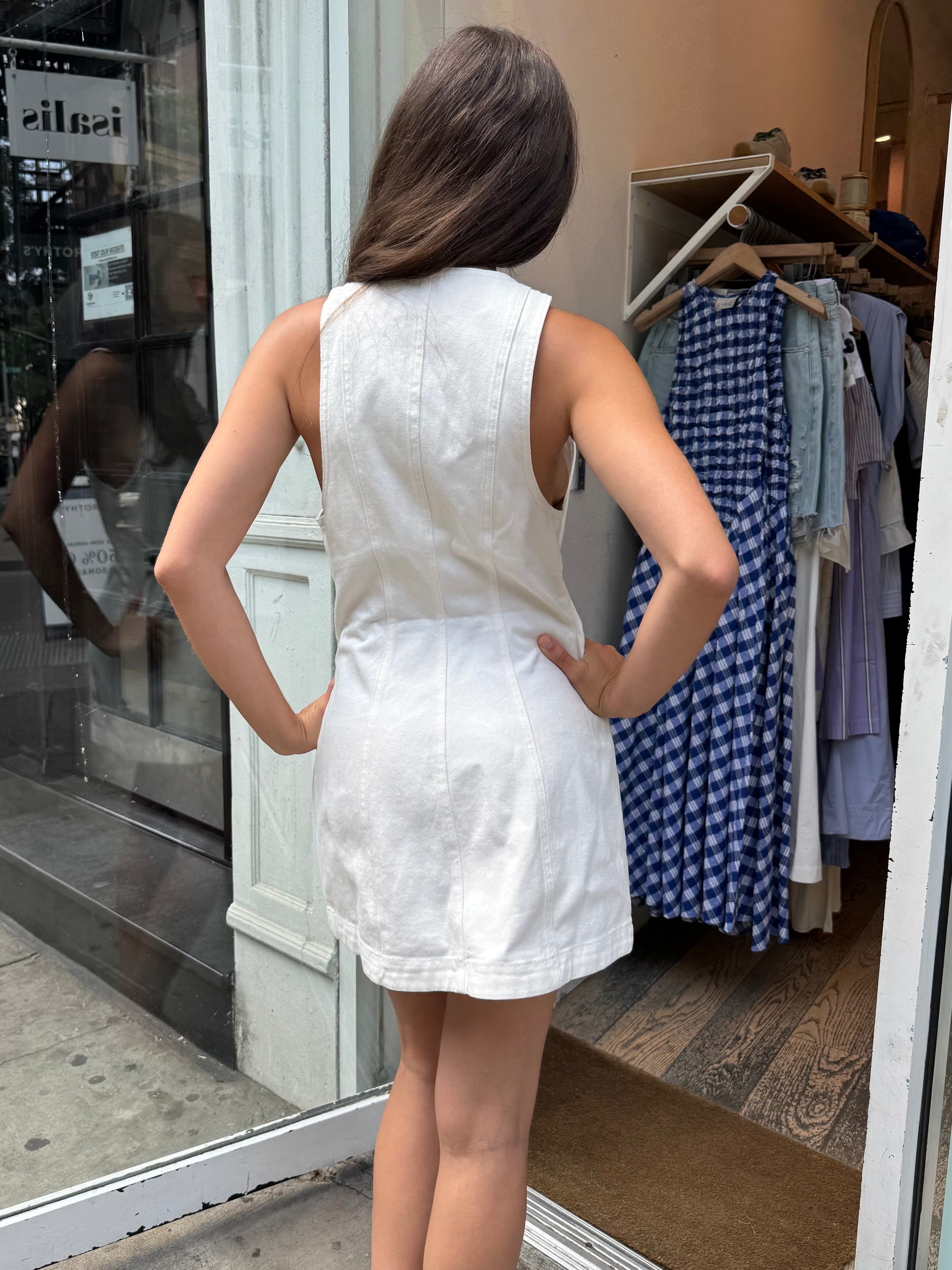 Micah Mini Dress in Ivory