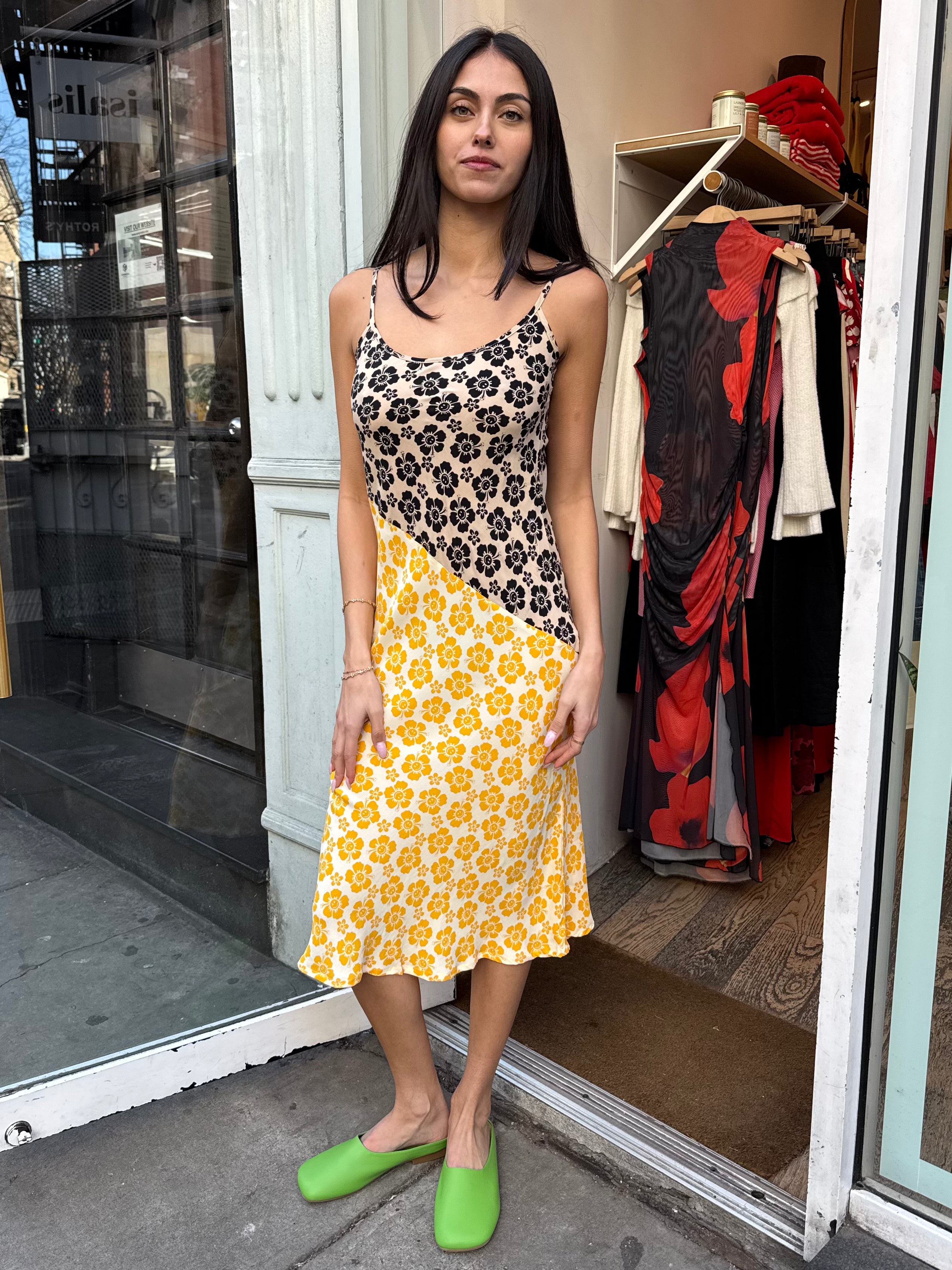 Slip Dress Happy Hibiscus in Sunbleach