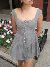 Mazzy Mini Dress in Checkered