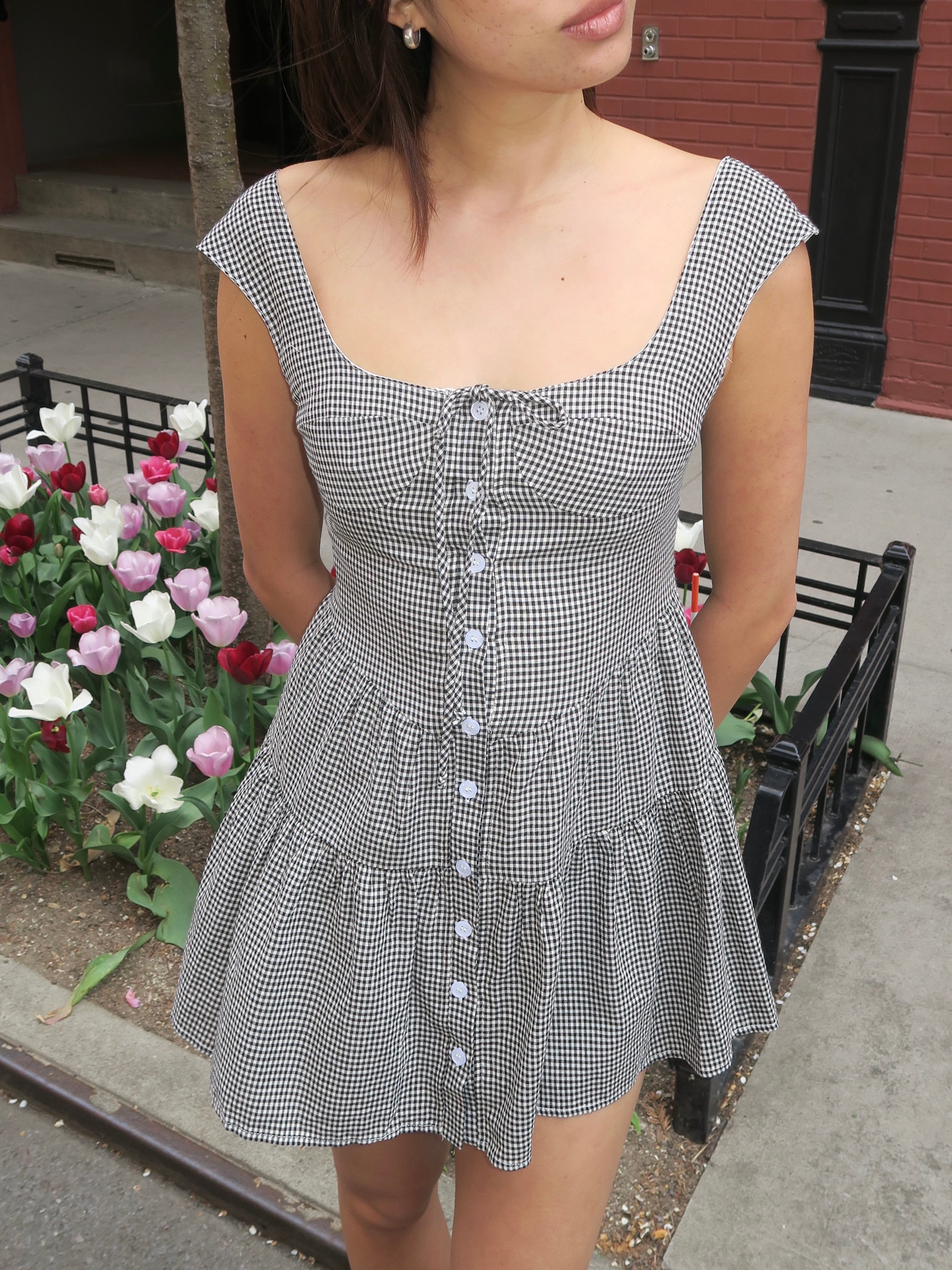Mazzy Mini Dress in Checkered