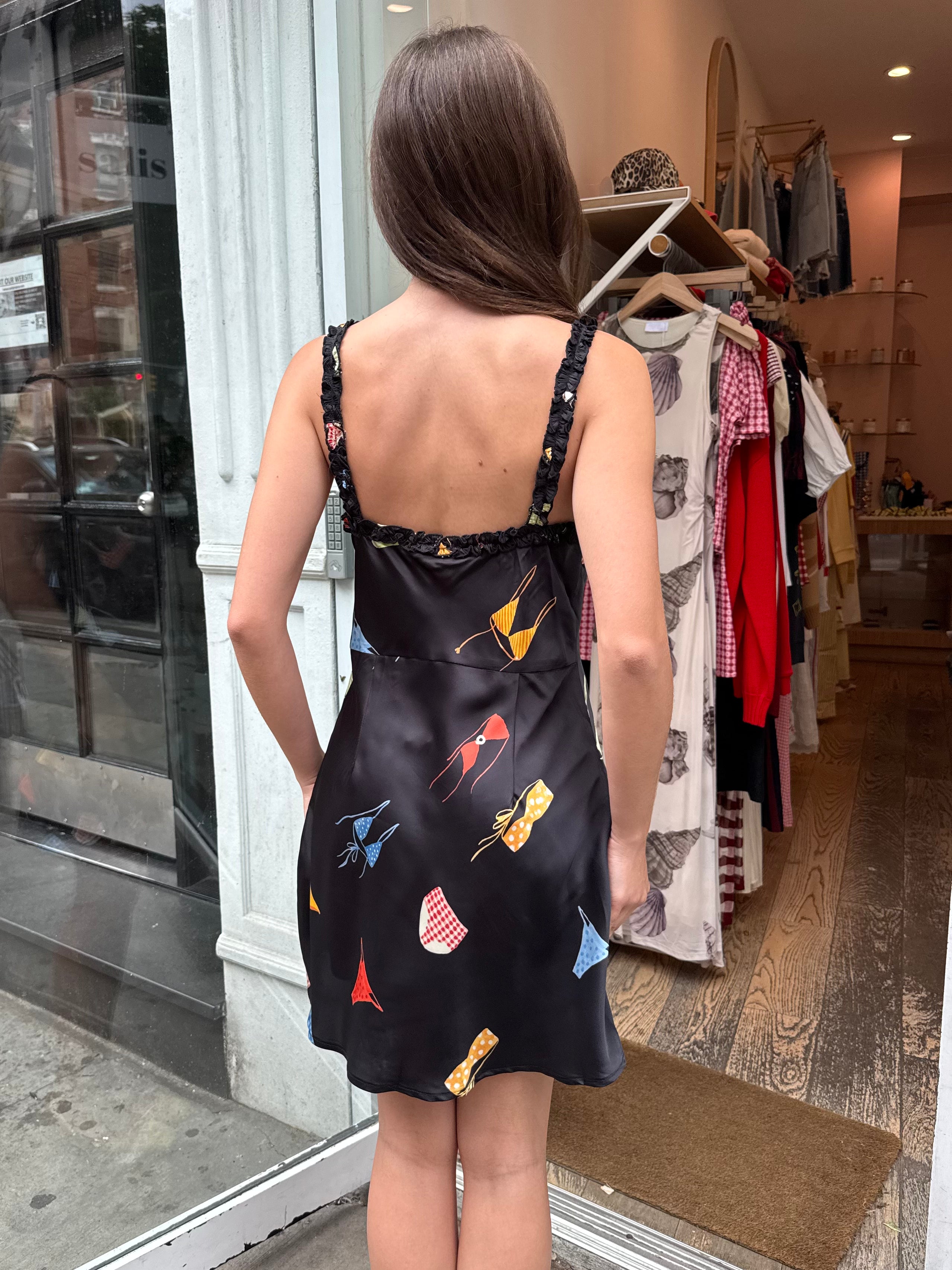 Jaclyn Mini Dress in Navy Bikini Print