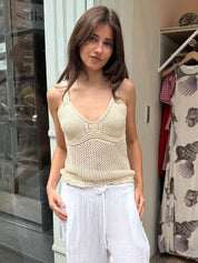 Kalaya Sweater Tank in Natural