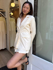 Esther Blazer Waist Belt in Ivory