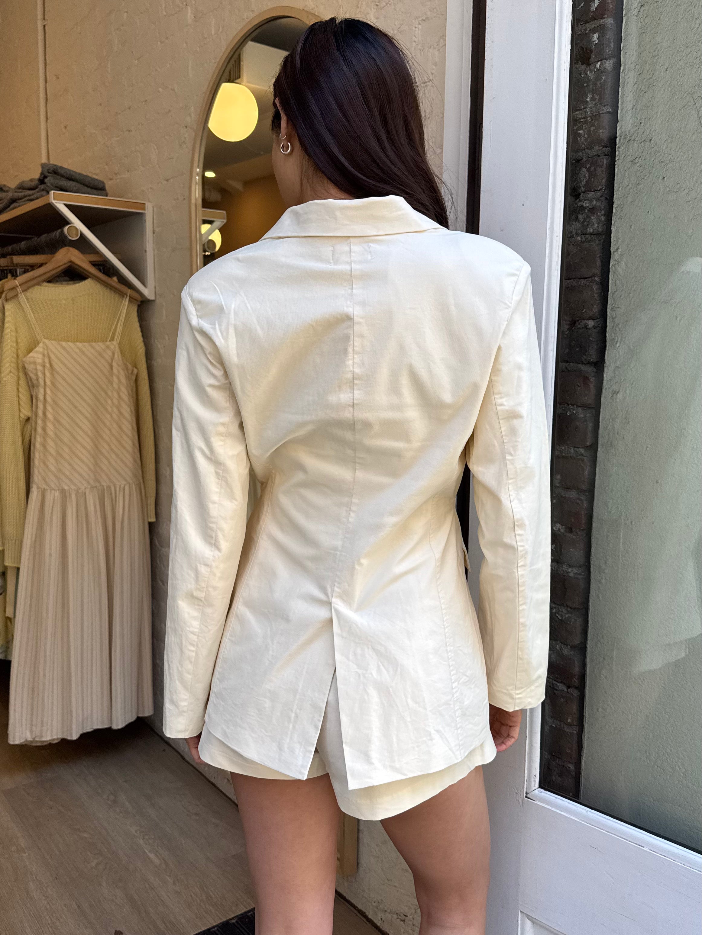 Esther Blazer Waist Belt in Ivory