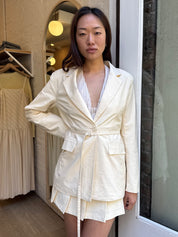 Esther Blazer Waist Belt in Ivory
