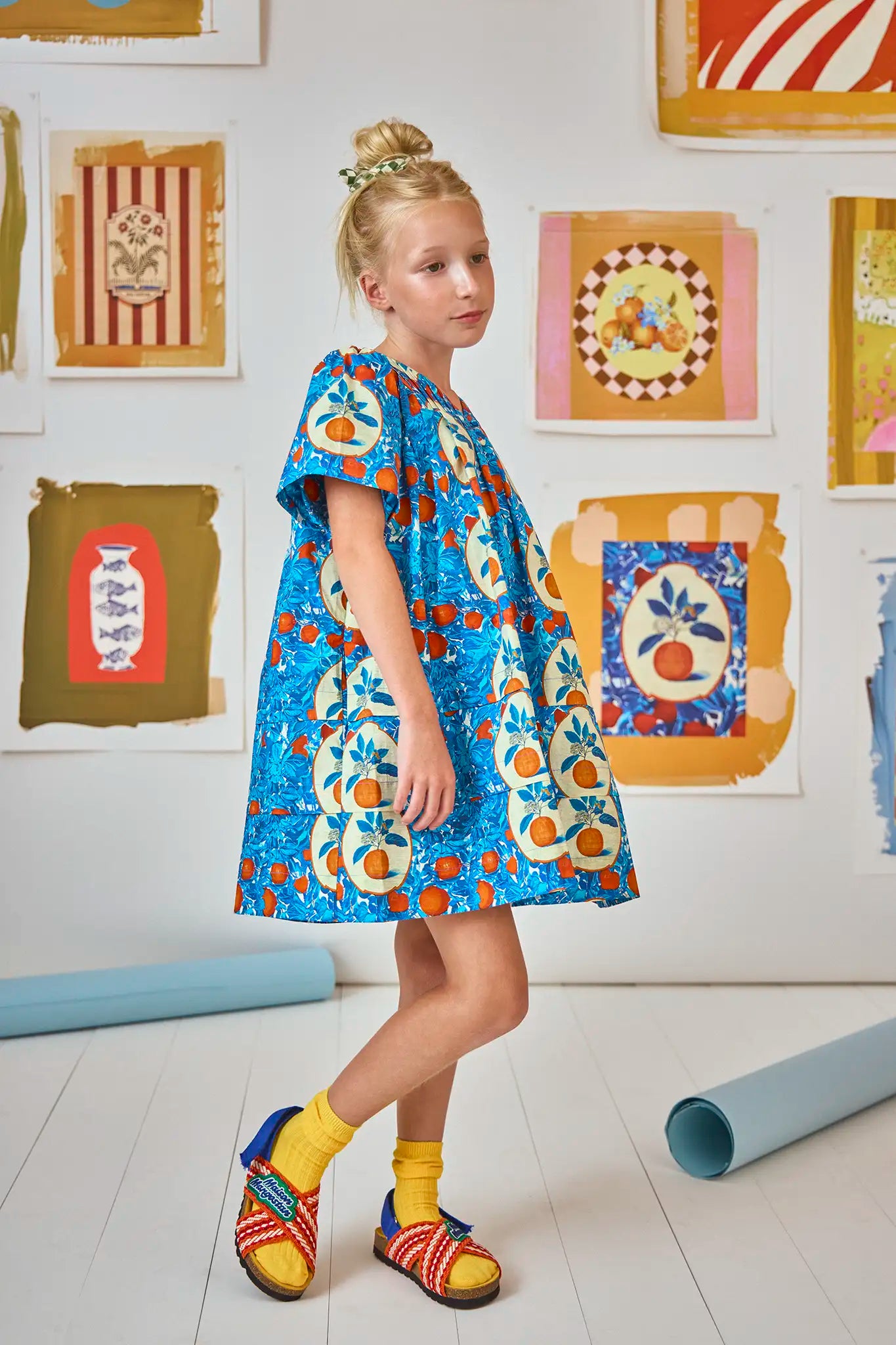 open lace back dress Youjin Kids Dress in Orange Grove – Isalis