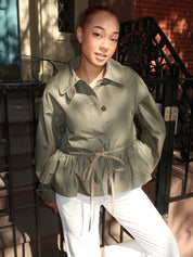 Myrtle Trench Coat in Sage
