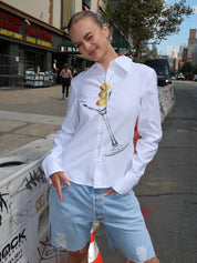 Martini Button Down in Off-White