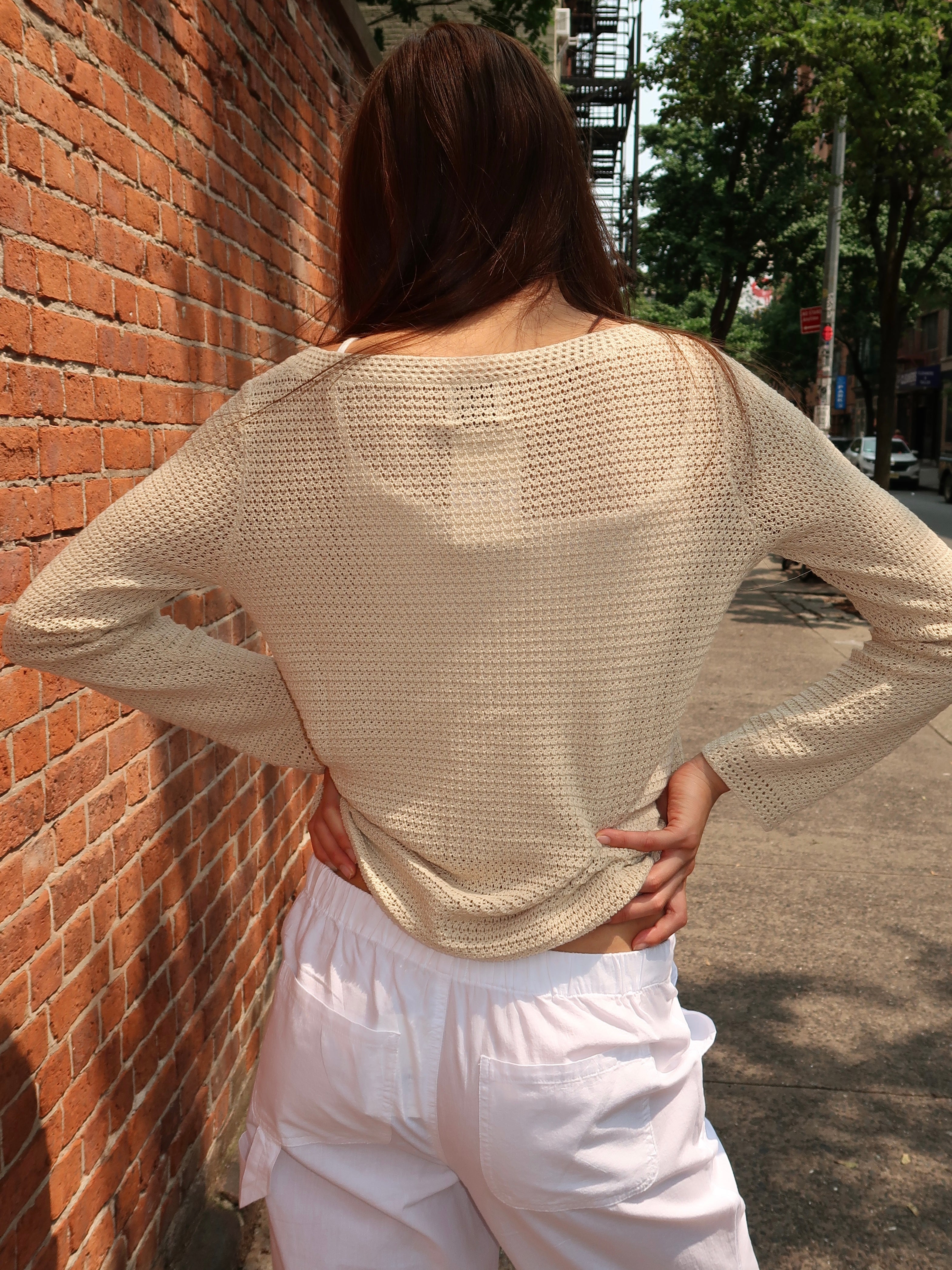 Lennon Cardigan in Beige