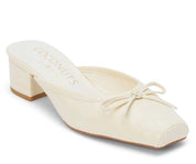 Geneva Heel in Ivory Croc