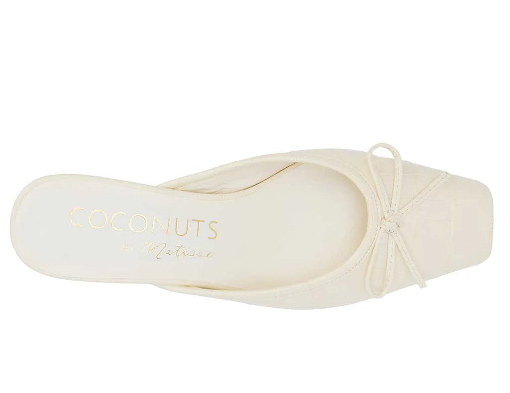 Geneva Heel in Ivory Croc