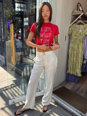 The Surf Pant in Vintage White