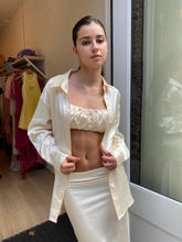 Load image into Gallery viewer, Candy Ruched Top in Ivory Satin
