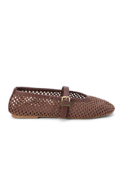 Nolita Net Ballet Flat in Chocolate