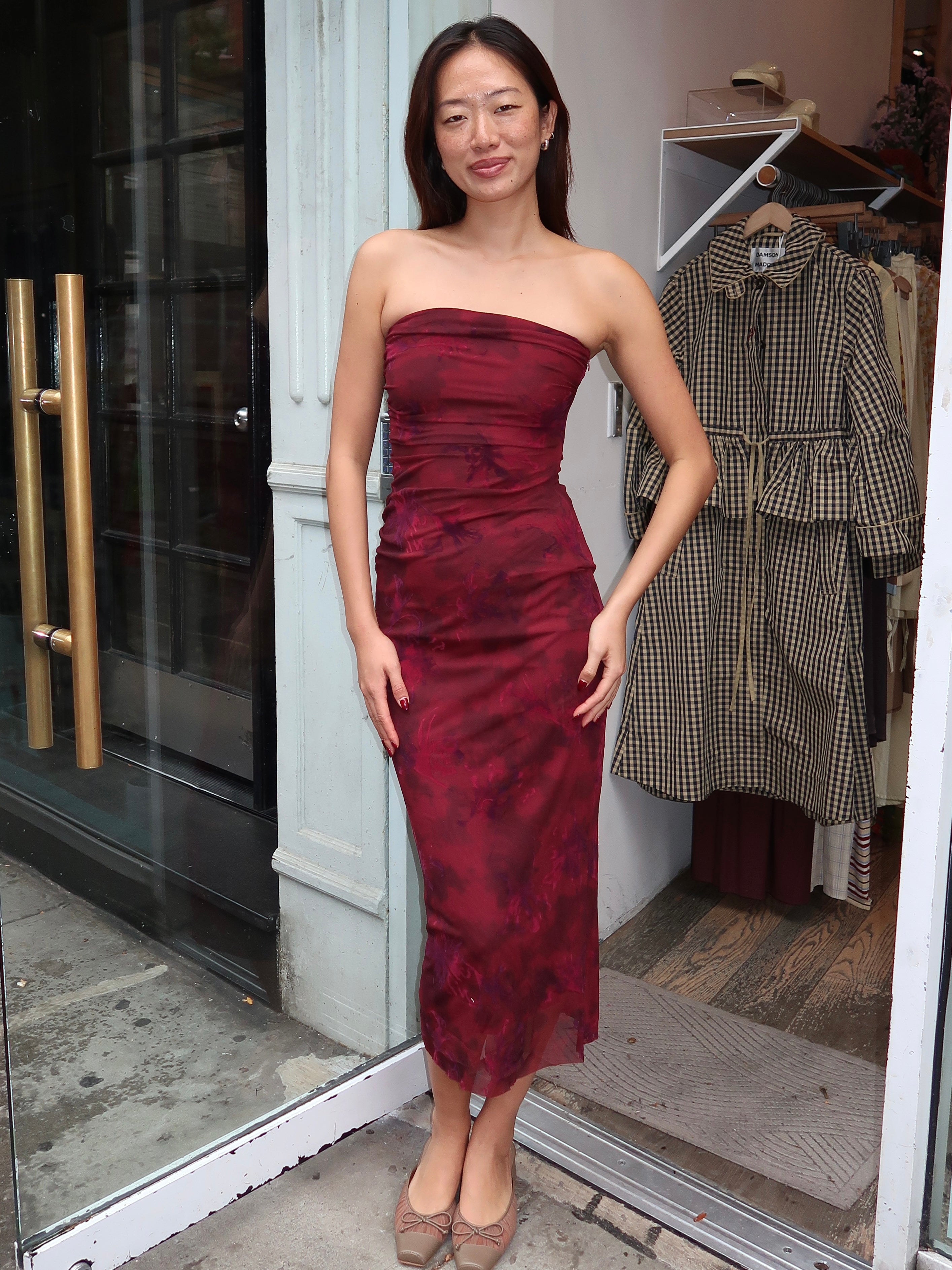 Rowa Dress in Merlot