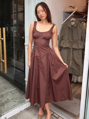 Vittoria Dress in Chocolate