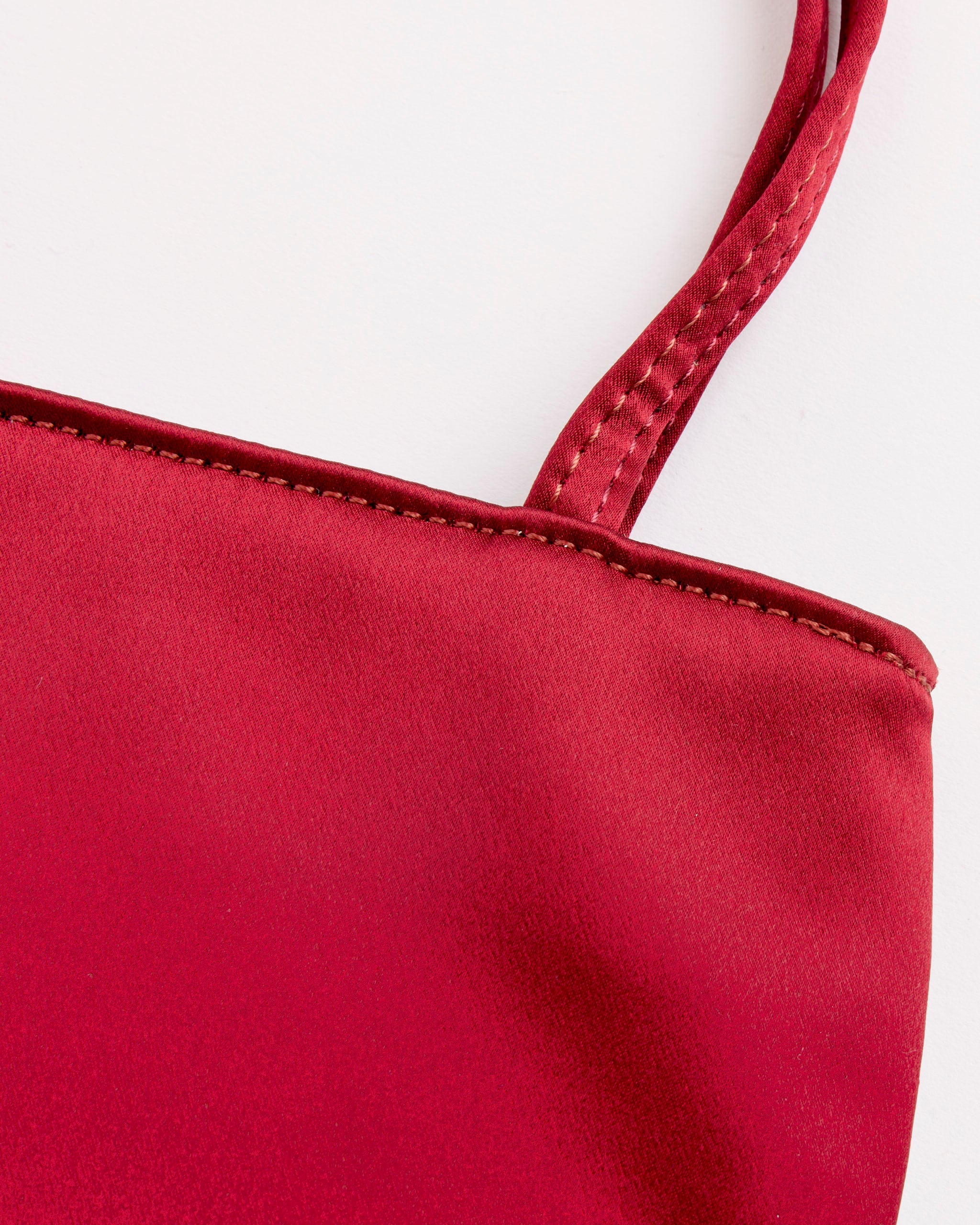Little Silk Bag in Burgundy Red