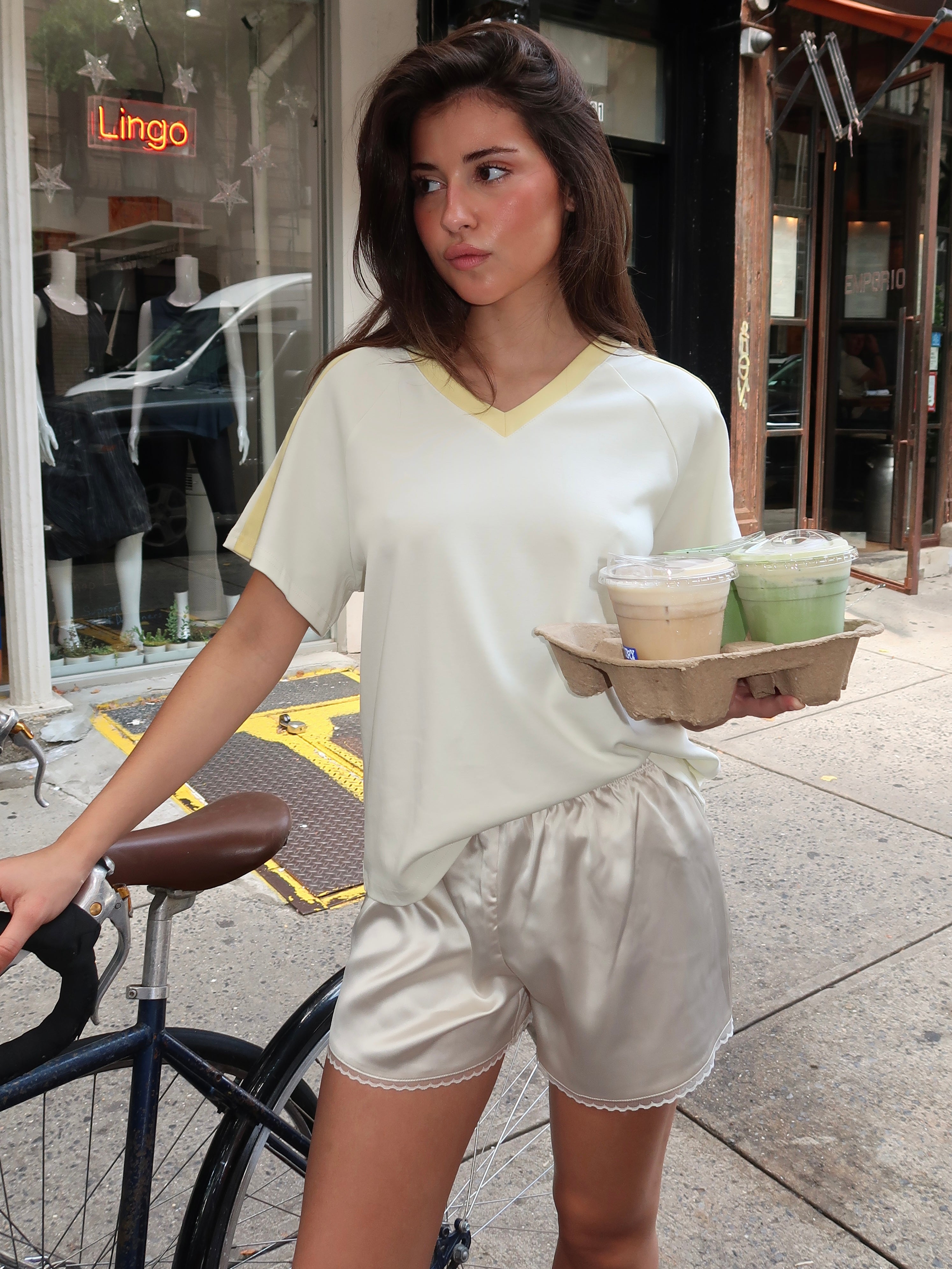 Dolores Oversized Tee in Butter