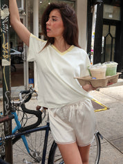 Dolores Oversized Tee in Butter
