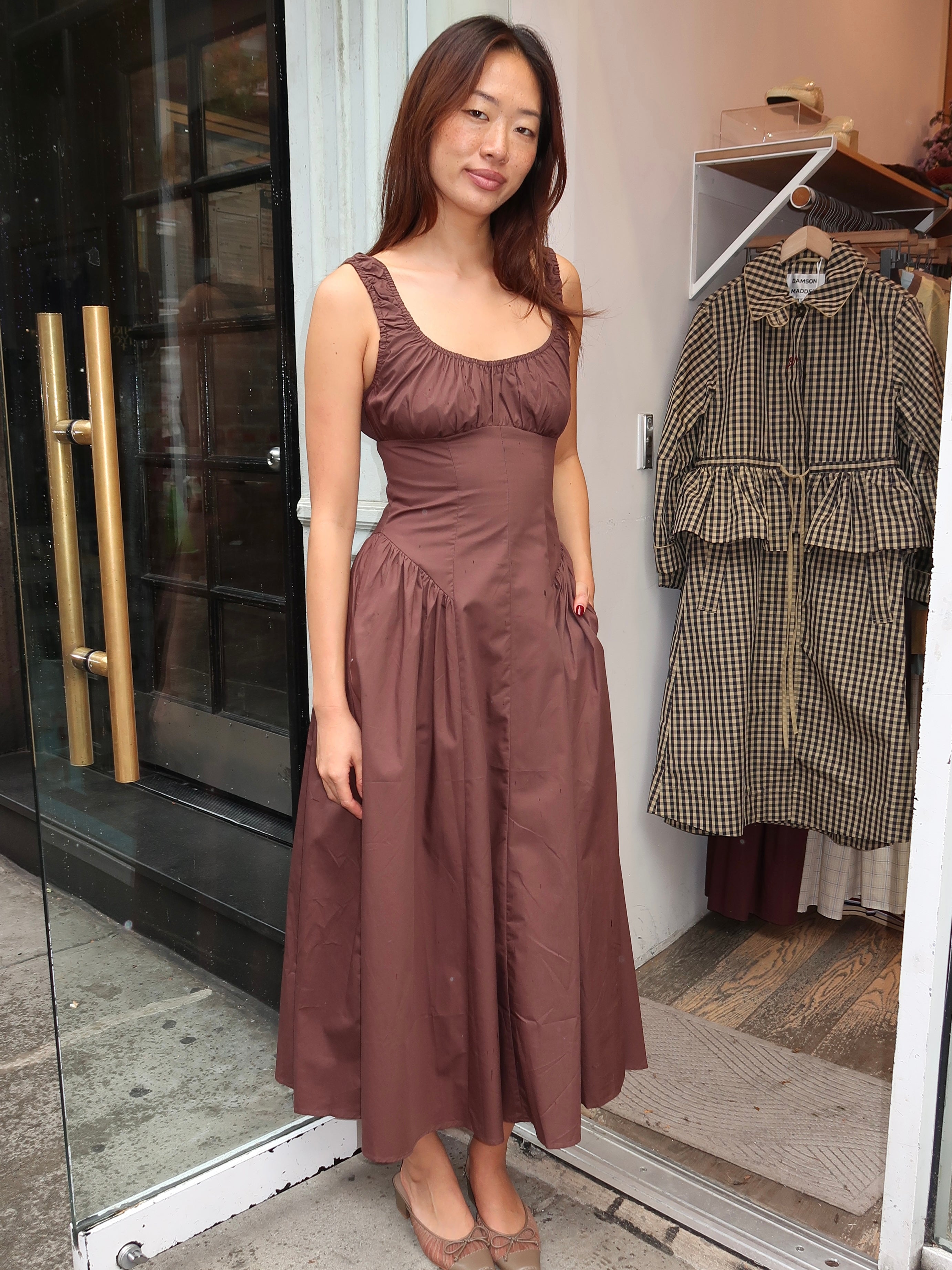 Vittoria Dress in Chocolate