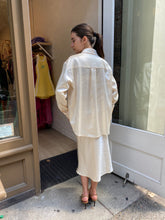 Load image into Gallery viewer, Olivio Shirt in Ivory Satin

