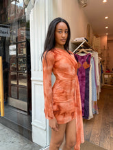 Load image into Gallery viewer, The Henri Dress in Tangerine Tie Dye
