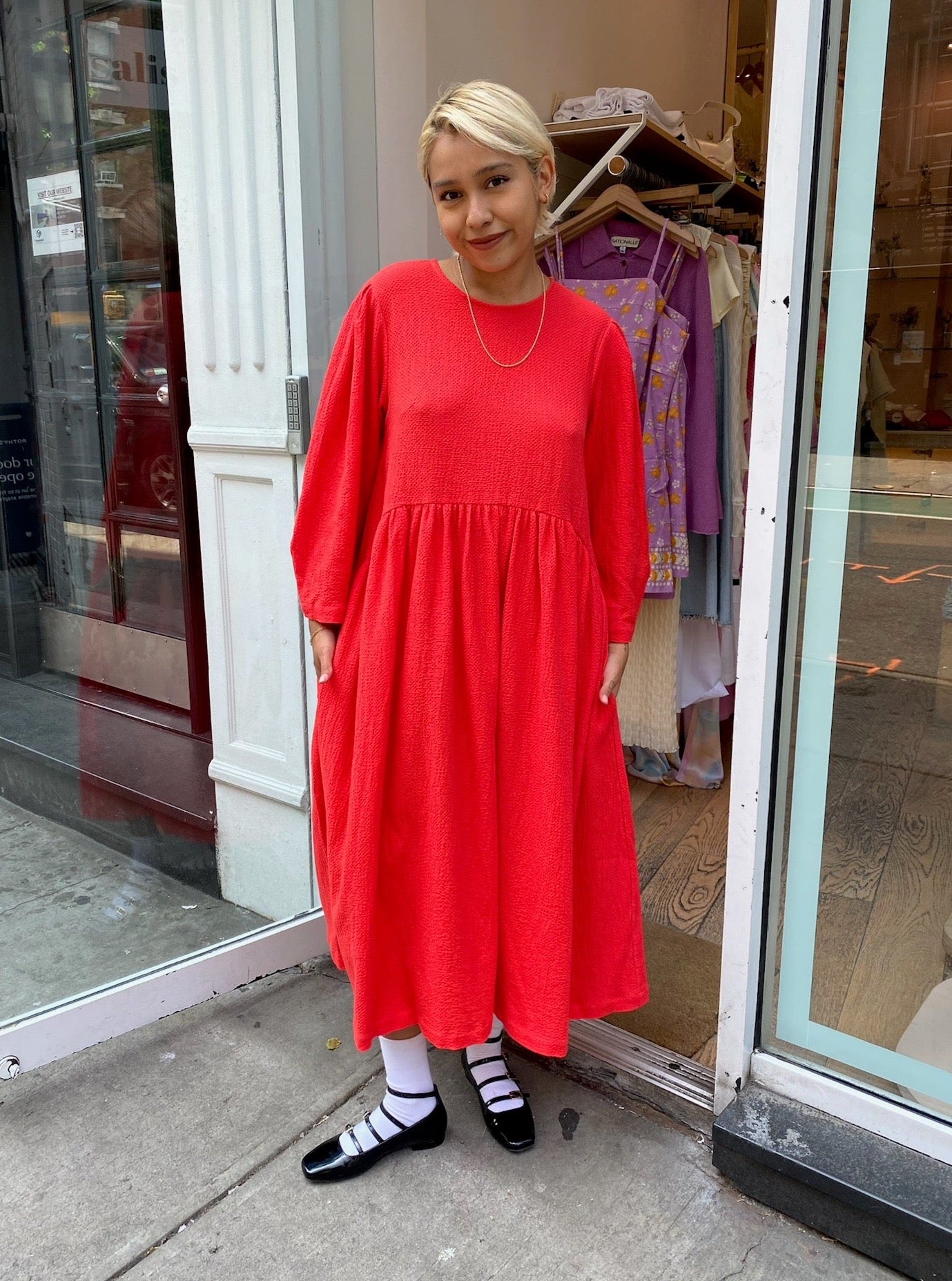 Spring Garden Dress in Poppy