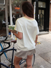 Dolores Oversized Tee in Butter
