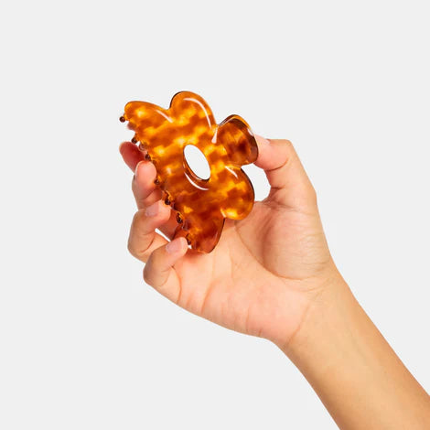 Flower Claw in Honey Check