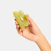 Flower Claw in Jade Swirl