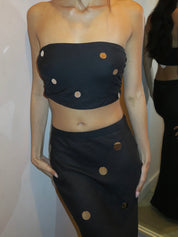 Quinta Tube Top in Black Sequin