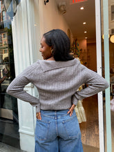 Load image into Gallery viewer, Shanie Off Shoulder Sweater in Heather Grey
