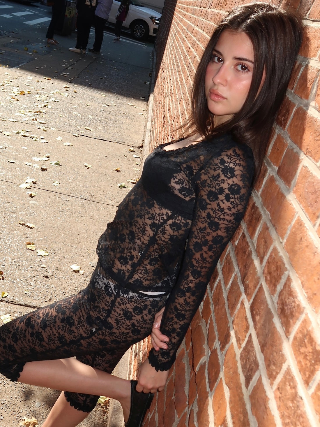 Lace Poem Top in Black