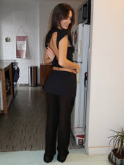 Maralia Overlay Pant in Black