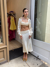 Load image into Gallery viewer, Holly Skirt in Ivory Satin
