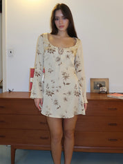 Primrose Long Sleeve Mini Dress in Buttercream