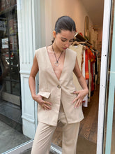 Load image into Gallery viewer, Jack Pinstripe Vest in Taupe
