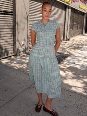 Ebba Midi Dress in Picnic Check Multi