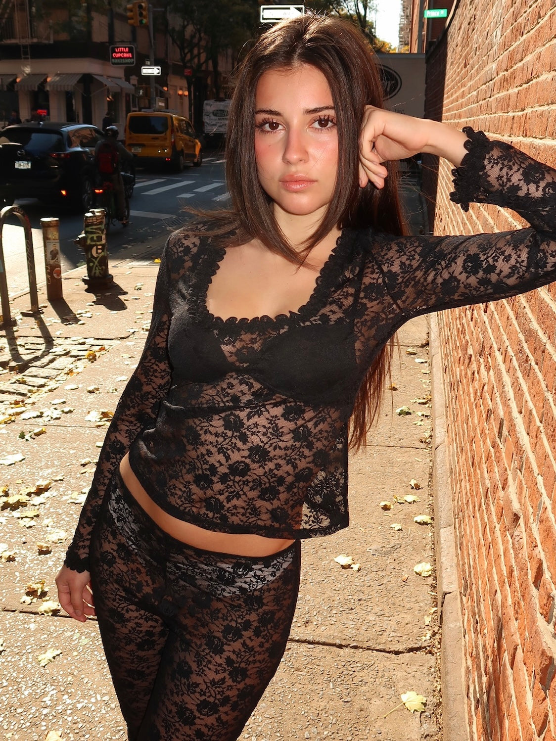 Lace Poem Top in Black
