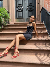 Load image into Gallery viewer, Dora Mini Dress in Black Daisy
