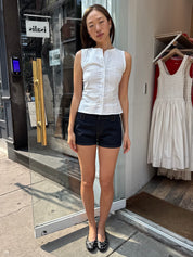 Venice Micro Shorts in Dark Denim