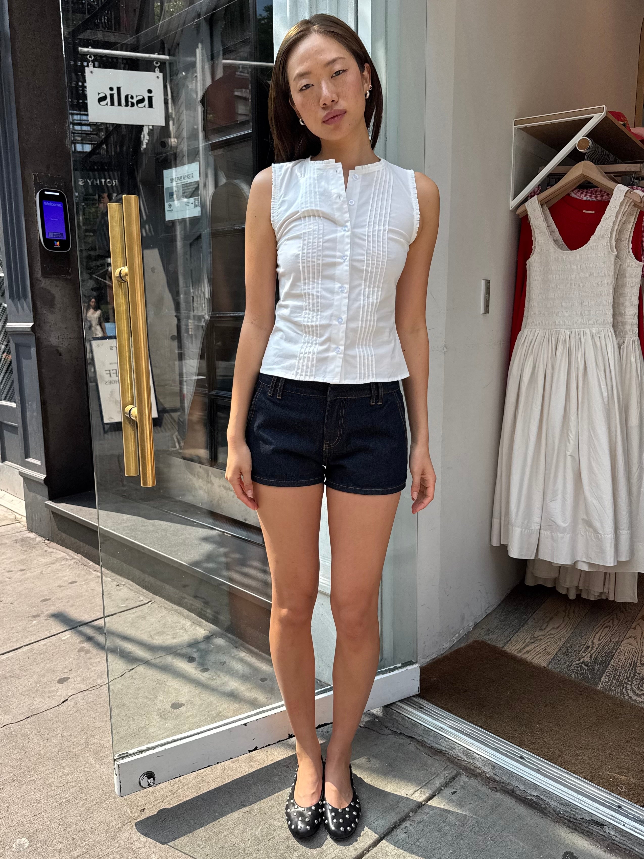 Venice Micro Shorts in Dark Denim