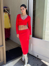 Load image into Gallery viewer, Valerie Skirt in Red Furry
