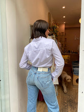 Load image into Gallery viewer, Bea Crop Top in Sateen White
