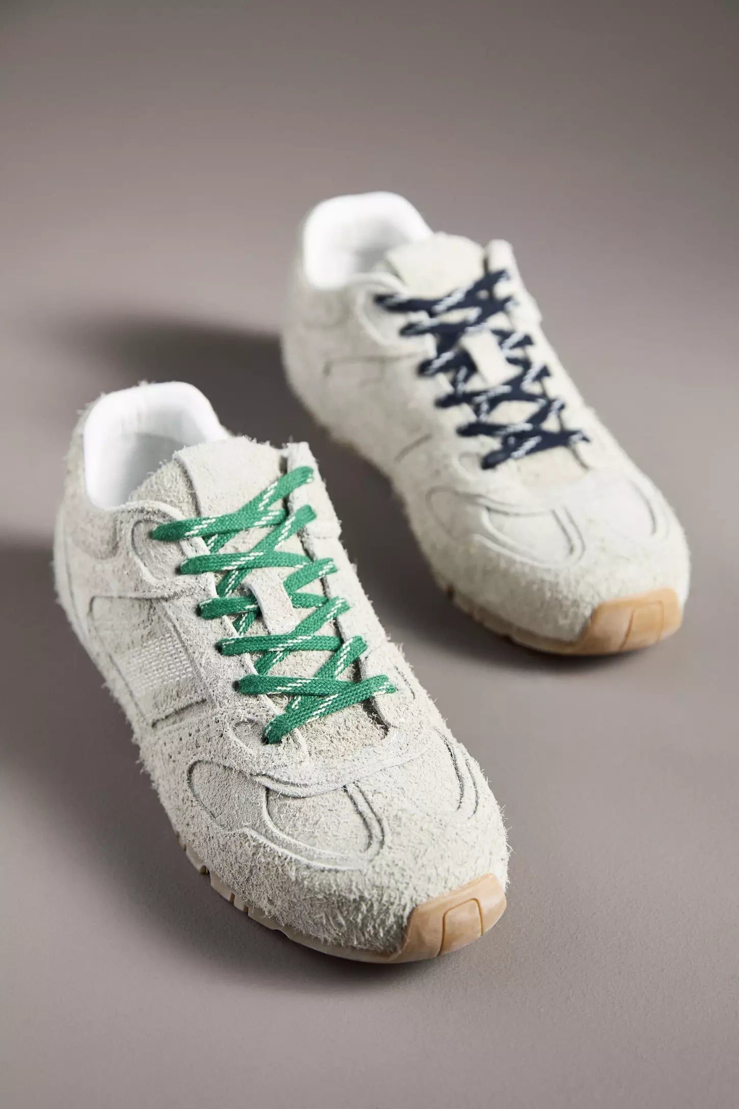 Tb.56 Suede Fuzzy Light Grey Leather Sneakers – Isalis