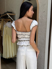 Mae Top in White & Black